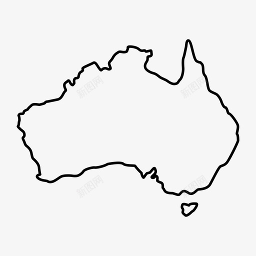 澳大利亚大陆岛屿图标svg_新图网 https://ixintu.com 世界环球 地图 大陆 岛屿 澳大利亚