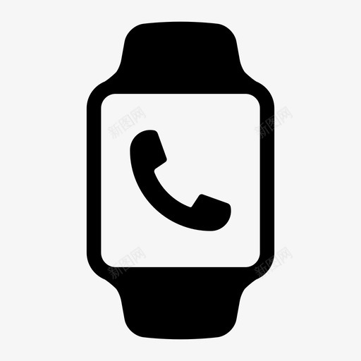 电话苹果手表智能手表图标svg_新图网 https://ixintu.com 智能手表 电话 苹果手表 语音留言