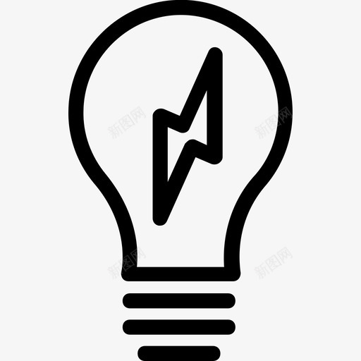 创意灯泡发明图标svg_新图网 https://ixintu.com 创意 发明 数码营销 灯光 灯泡