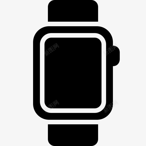 苹果手表设备屏幕图标svg_新图网 https://ixintu.com 屏幕 时间 美味的苹果设备字形 苹果手表 设备