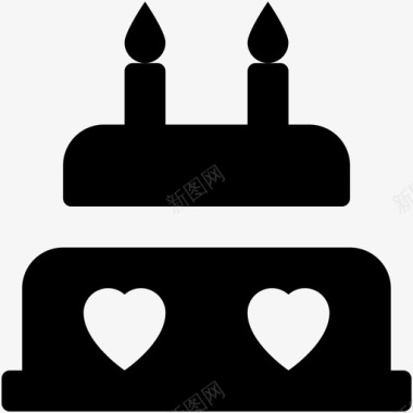 生日蛋糕烘焙食品甜点图标图标