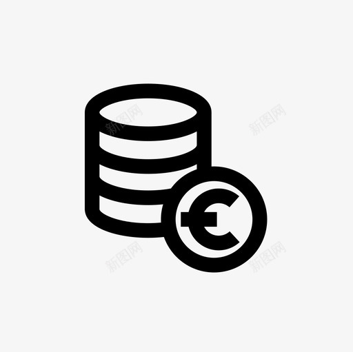 欧元硬币硬币金融图标svg_新图网 https://ixintu.com 欧元硬币 硬币 货币 金融 金融轮廓图标集