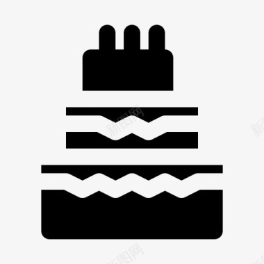 蛋糕面包店爱情图标图标