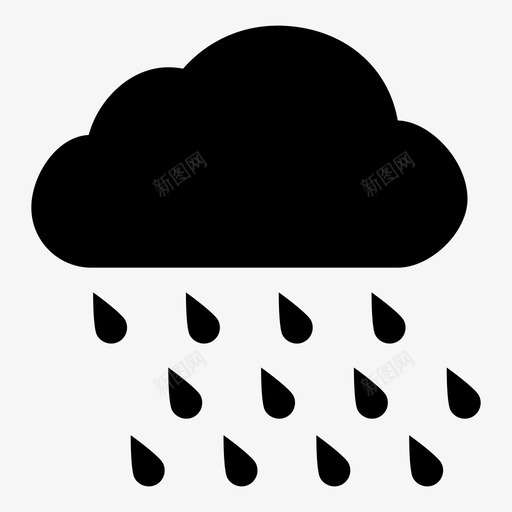 云雨水图标svg_新图网 https://ixintu.com 云 水 雨