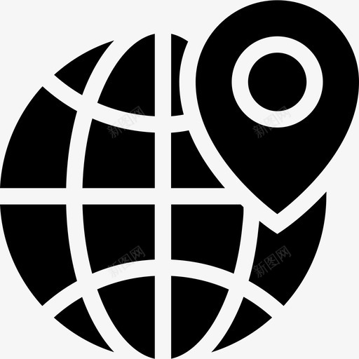 全球定位地球仪地图图标svg_新图网 https://ixintu.com 世界 全球定位 地图 地图定位 地球仪 网页设计开发字形