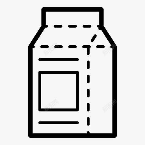 牛奶盒牛奶容器牛奶包装图标svg_新图网 https://ixintu.com 牛奶包装 牛奶容器 牛奶盒 食品