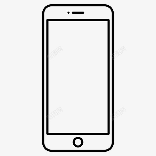 iphone7苹果智能手机图标svg_新图网 https://ixintu.com iphone7 技术 智能手机 苹果 苹果系列线性风格