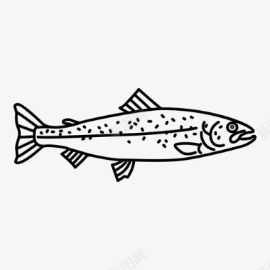 鲑鱼鱼粉红鲑鱼图标图标