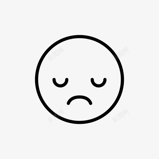 悲伤的表情沮丧失望图标svg_新图网 https://ixintu.com 失望 悲伤的表情 概述的表情 沮丧 表情