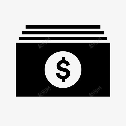 现金银行货币图标svg_新图网 https://ixintu.com 现金 货币 钞票 银行