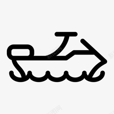 沙滩船摩托艇海洋图标图标