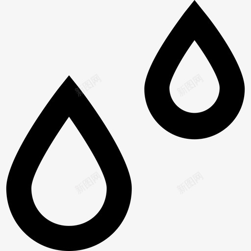 水滴水雨滴图标svg_新图网 https://ixintu.com 一套线要素图标 水 水滴 雨滴