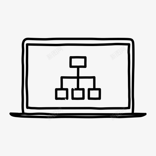 笔记本电脑站点地图设备图表图标svg_新图网 https://ixintu.com 图表 屏幕 手绘 笔记本电脑站点地图 设备