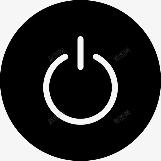 电源按钮关闭图标svg_新图网 https://ixintu.com ui套件 关闭 按钮 播放 电源