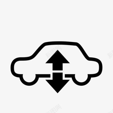 空气悬架警告汽车仪表板控制面板图标图标