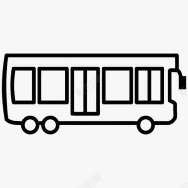 城市巴士精品巴士校车图标图标