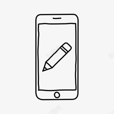 iphone编辑设备铅笔图标图标