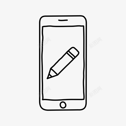 iphone编辑设备铅笔图标svg_新图网 https://ixintu.com iphone编辑 屏幕 设备 铅笔
