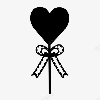 心形棒棒糖爱情情人节图标图标