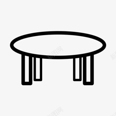 圆桌家具桌子图标图标