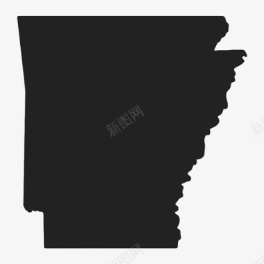 阿肯色州美国地图图标图标