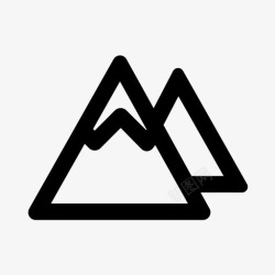 积堆雪山峰堆图标高清图片