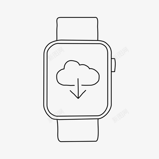 applewatch云applewatch云服务器图标svg_新图网 https://ixintu.com applewatch applewatch云下载 icloud 云服务器 屏幕 设备