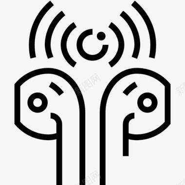 苹果airpods声音耳机音乐图标图标