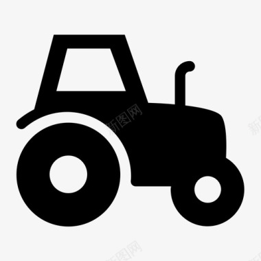 拖拉机农业农家庭院图标图标