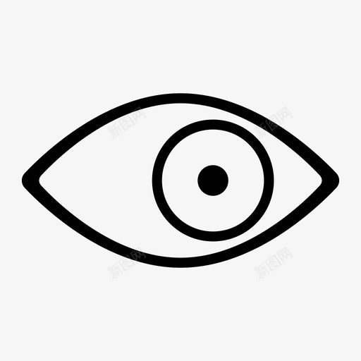 向右看眼睛视力图标svg_新图网 https://ixintu.com 向右看 手表 眼睛 视力