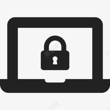 笔记本电脑锁定笔记本电脑密码笔记本电脑安全图标图标
