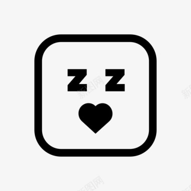 睡眠表情符号脸图标图标