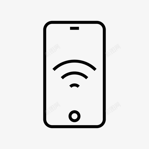 wifi互联网iphone图标svg_新图网 https://ixintu.com iphone wifi 互联网 无线 网络