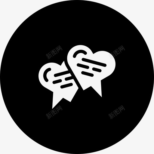 聊天爱留言图标svg_新图网 https://ixintu.com 情人节 情人节2017年固体圆差 爱 留言 聊天