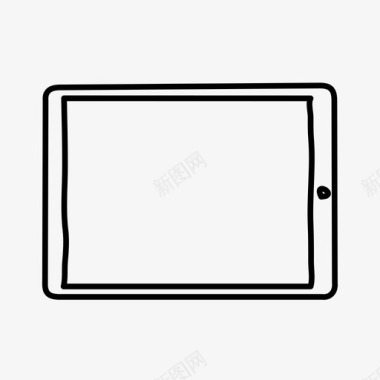 横向ipad设备手绘图标图标