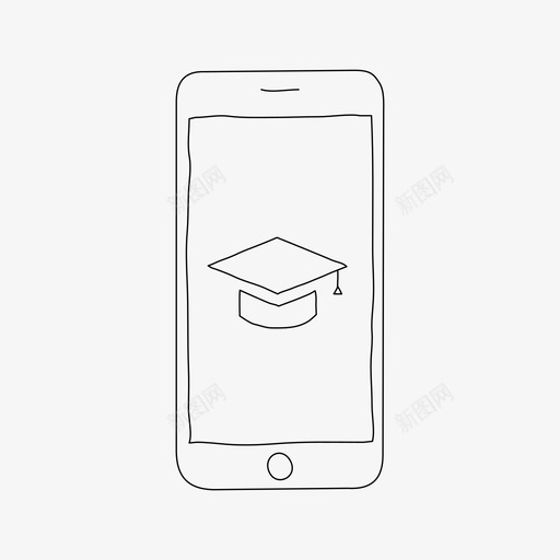 iphone教育设备学校图标svg_新图网 https://ixintu.com iphone教育 学校 屏幕 设备