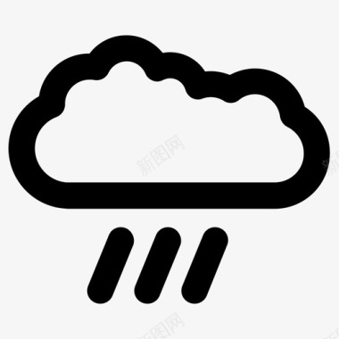 云雨气候预报图标图标