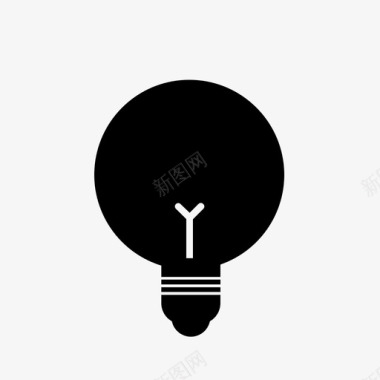 灯泡电想法图标图标