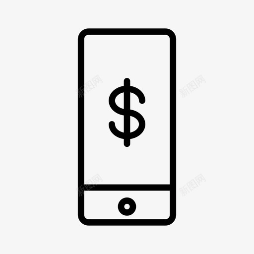 iphone货币银行设备图标svg_新图网 https://ixintu.com iphone货币 屏幕 设备 金融 银行