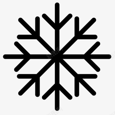 雪花圣诞节滑雪图标图标