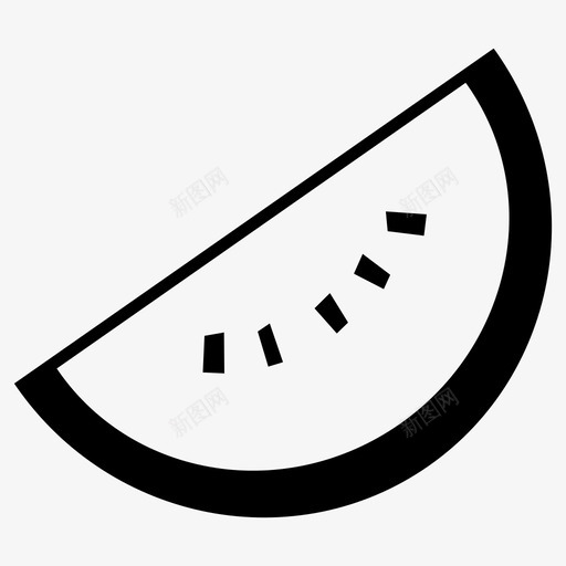 西瓜食品水果图标svg_新图网 https://ixintu.com 夏季 水果 热带 西瓜 食品