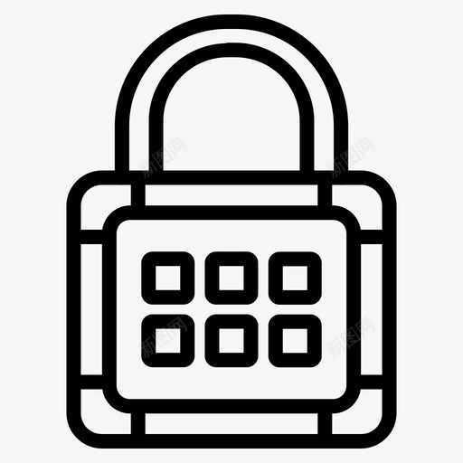 锁密码保护图标svg_新图网 https://ixintu.com 侦察机安全第1部分 保护 安全 密码 锁