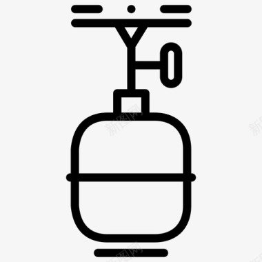 煤气炉厨师便携式煤气炉图标图标