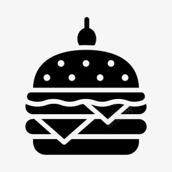 超多层汉堡汉堡芝士汉堡双层芝士汉堡图标高清图片