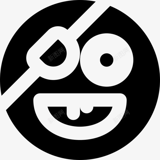 海盗表情符号脸图标svg_新图网 https://ixintu.com 海盗 漂亮图标表情符号mdsolid 脸 表情符号
