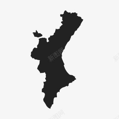 瓦伦西亚社区地图地区图标图标