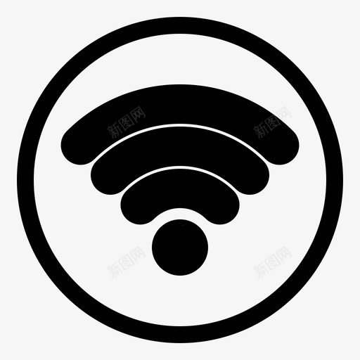 wifi互联网wifi连接图标svg_新图网 https://ixintu.com wifi wifi信号 wifi连接 互联网 无线