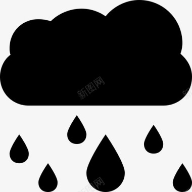 雨云雨气候图标图标