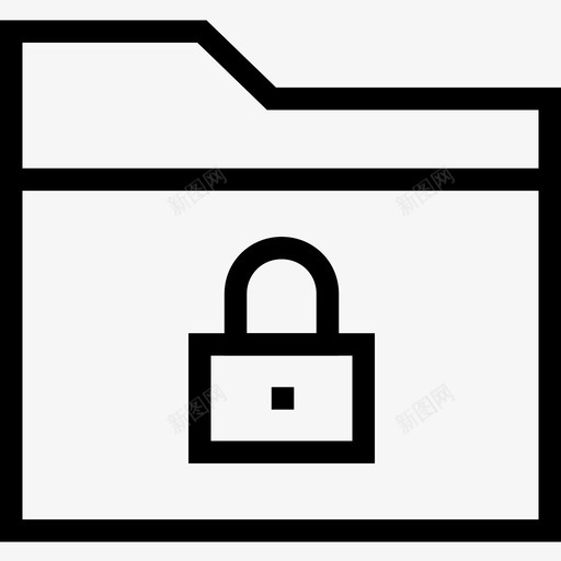 锁定文件夹阻止安全图标svg_新图网 https://ixintu.com iosweb用户界面行图标 安全 锁定文件夹 阻止