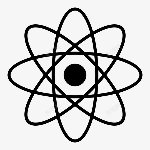 原子分子物理图标svg_新图网 https://ixintu.com 分子 原子 物理 科学